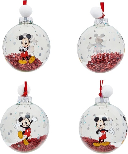 Disney - Set Of 7 Christmas Tree Baubles - Mickey & Friends